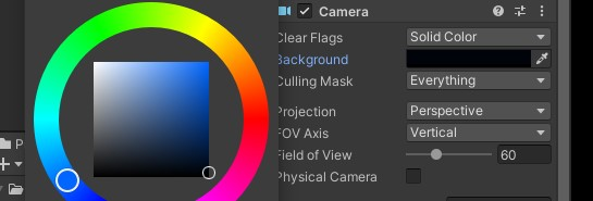 Creating a black Solid Color for the Main Camera